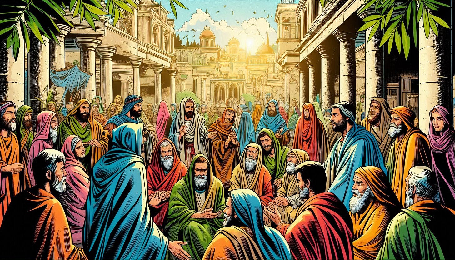 the early Christians, comic book art