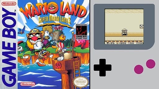 Wario Land: Super Mario 3 Box art and mock up of gameplay on Gameboy Wario Land: Super Mario 3 Box art and mock up of gameplay on Gameboy