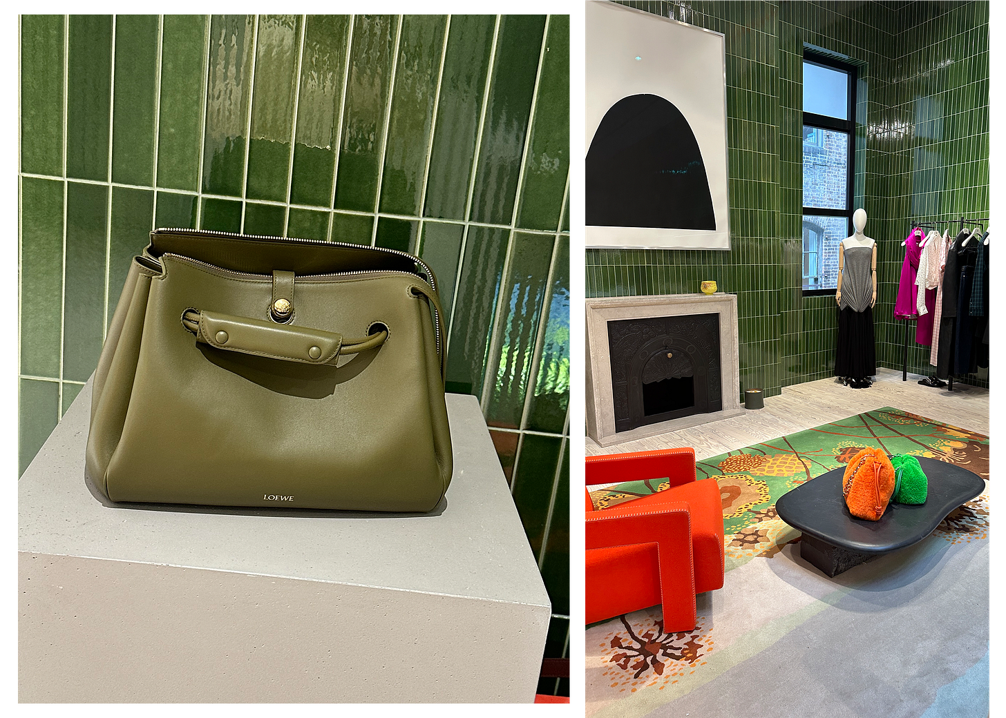 Loewe Madrid bag and showroom