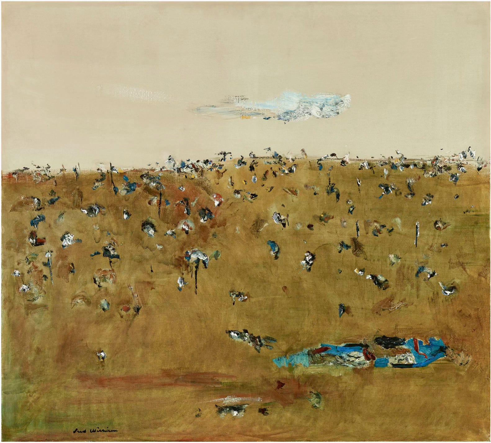 A.ウイリアムス (A.WILLIAMS) F6号 風景画 Fred Williams: Pond in Landscape (1965) - by John McDonald