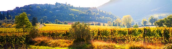 Photo of hilltop town near Montalcino, Italy