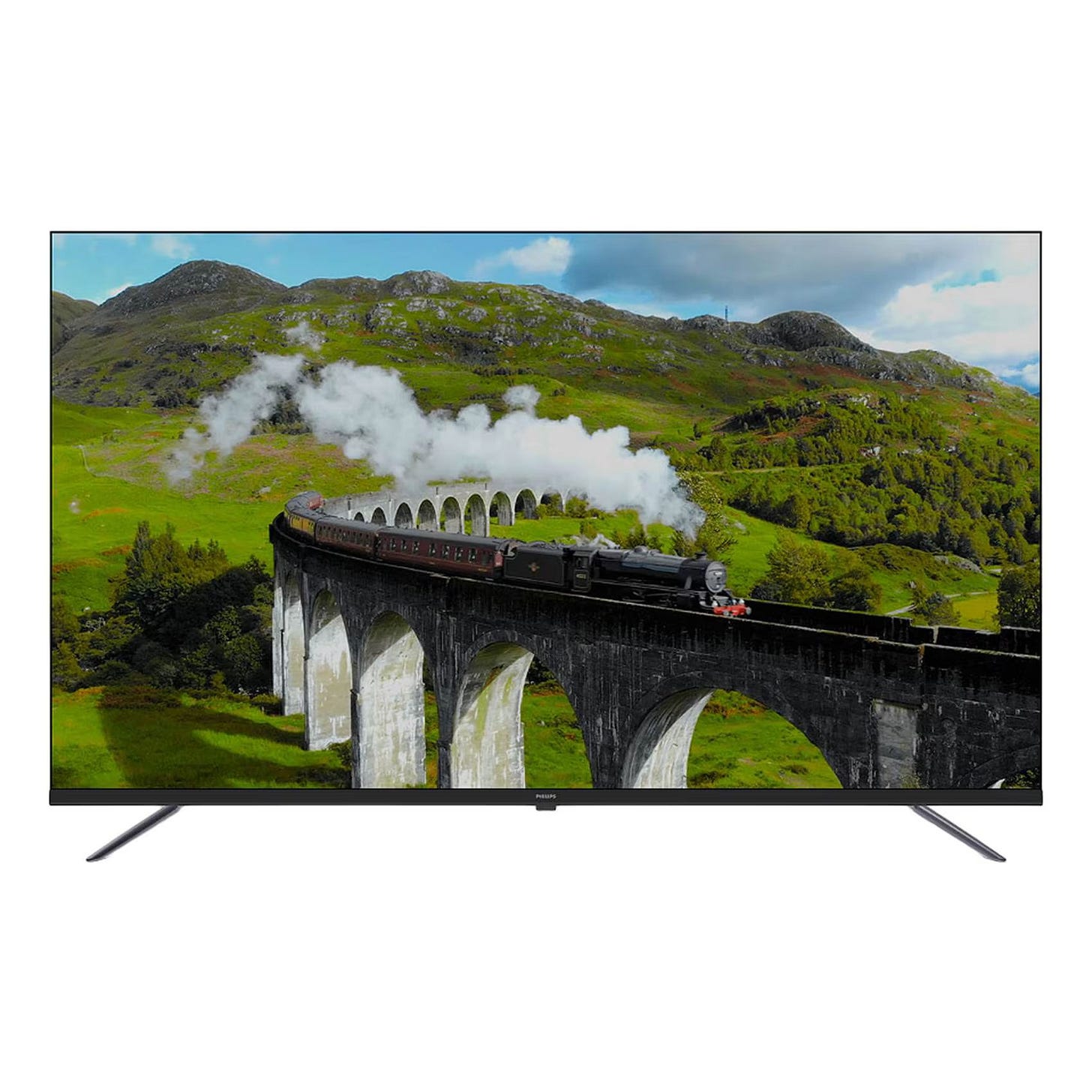 55 inch smart TV from Flexigoods, showcasing a sleek black design with a vibrant display, perfect for rent-to-own entertainment in NZ homes. Ideal for young adults, families, and tech-savvy shoppers in Auckland and beyond seeking a 55 inch smart TV.