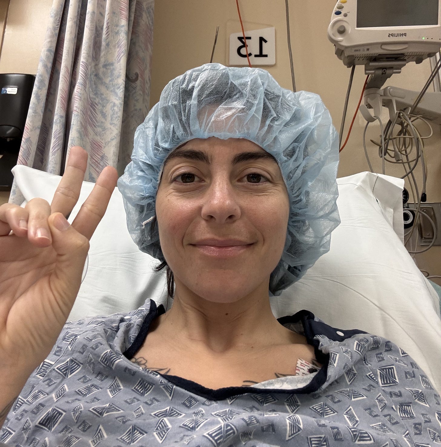 A person in a hospital bed holding up a peace sign
AI-generated content may be incorrect. A person in a hospital bed holding up a peace sign
AI-generated content may be incorrect.