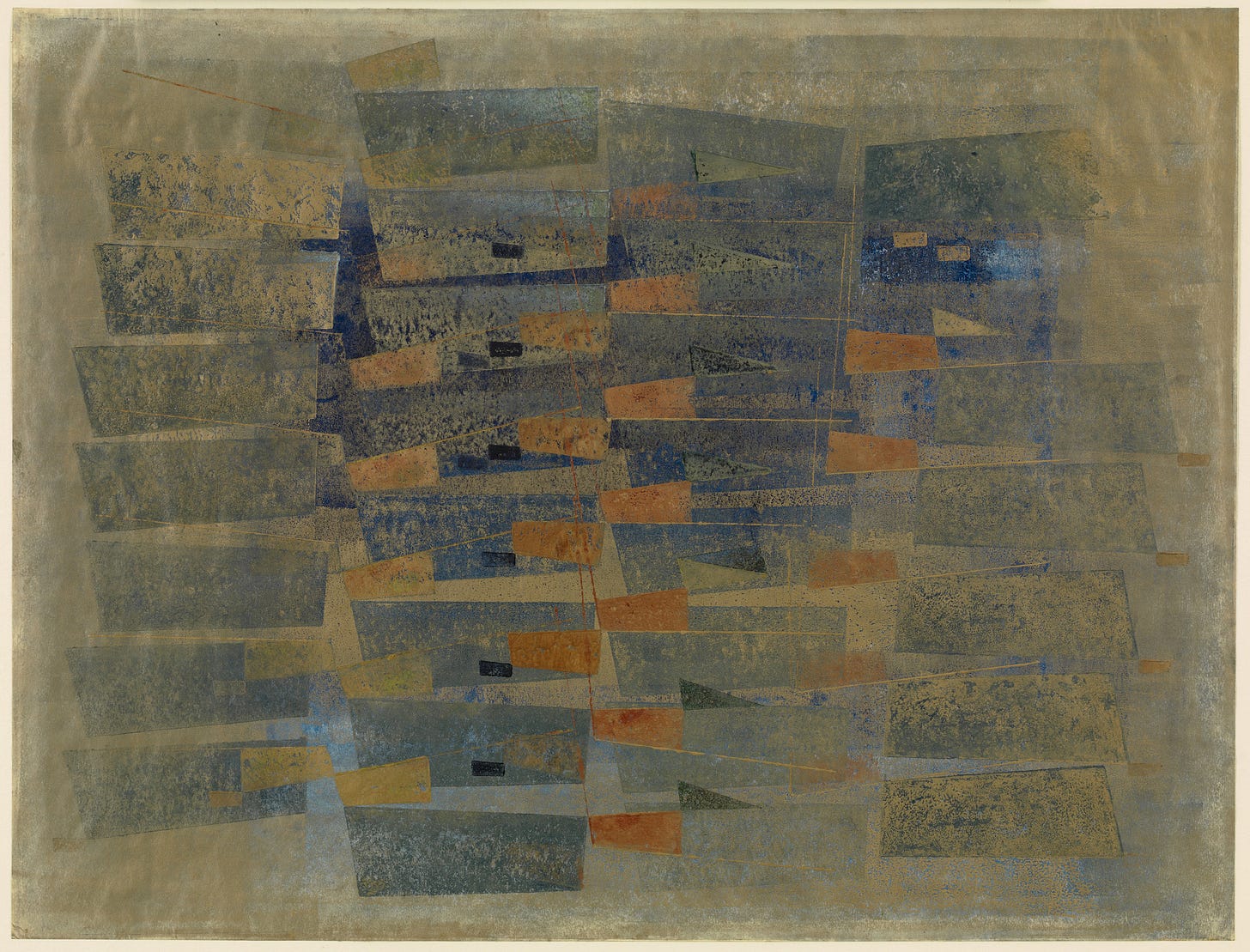Harry Bertoia, Composition, (monoprint), 1943, Unique [MoMA, New York, NY. The Harry Bertoia Foundation, St. George, UT. © Estate of Harry Bertoia / ARS, New York]