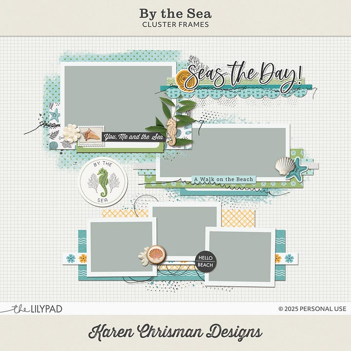 Digital Scrapbooking Collection perfect for documenting all your sea side adventures.