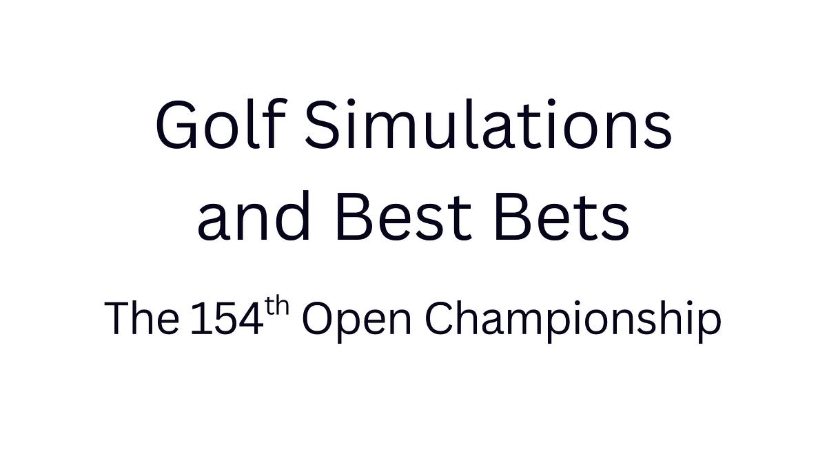 PGA Simulations and Best Bets: The Open Championship