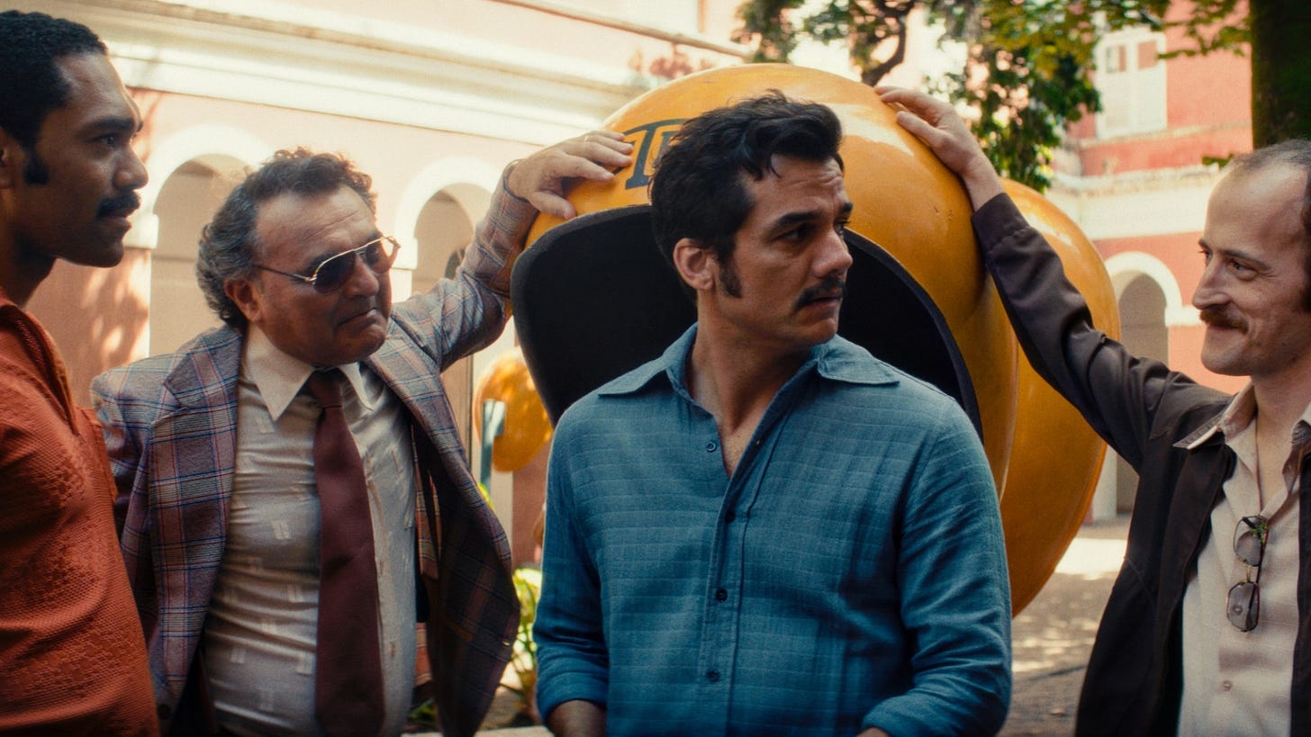 Ítalo Martins, Robério Diógenes, Wagner Moura, and Igor de Araújo in "The Secret Agent."