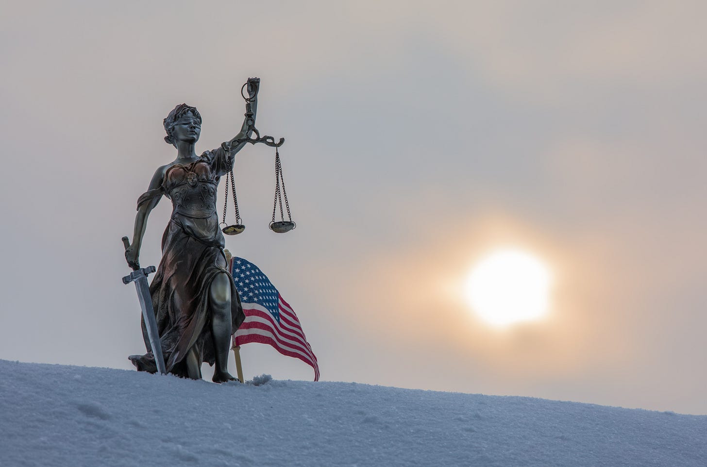 Lady Justice fighting back Lady Justice fighting back