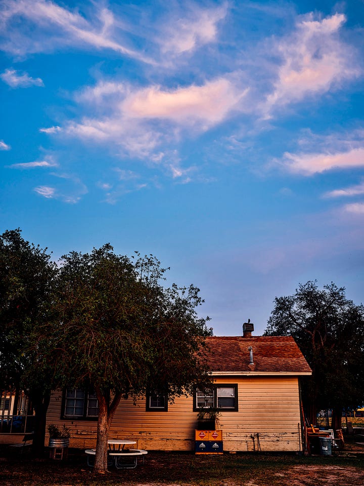 beautiful skies, Laredo, army barrack home, Texas, Mexico