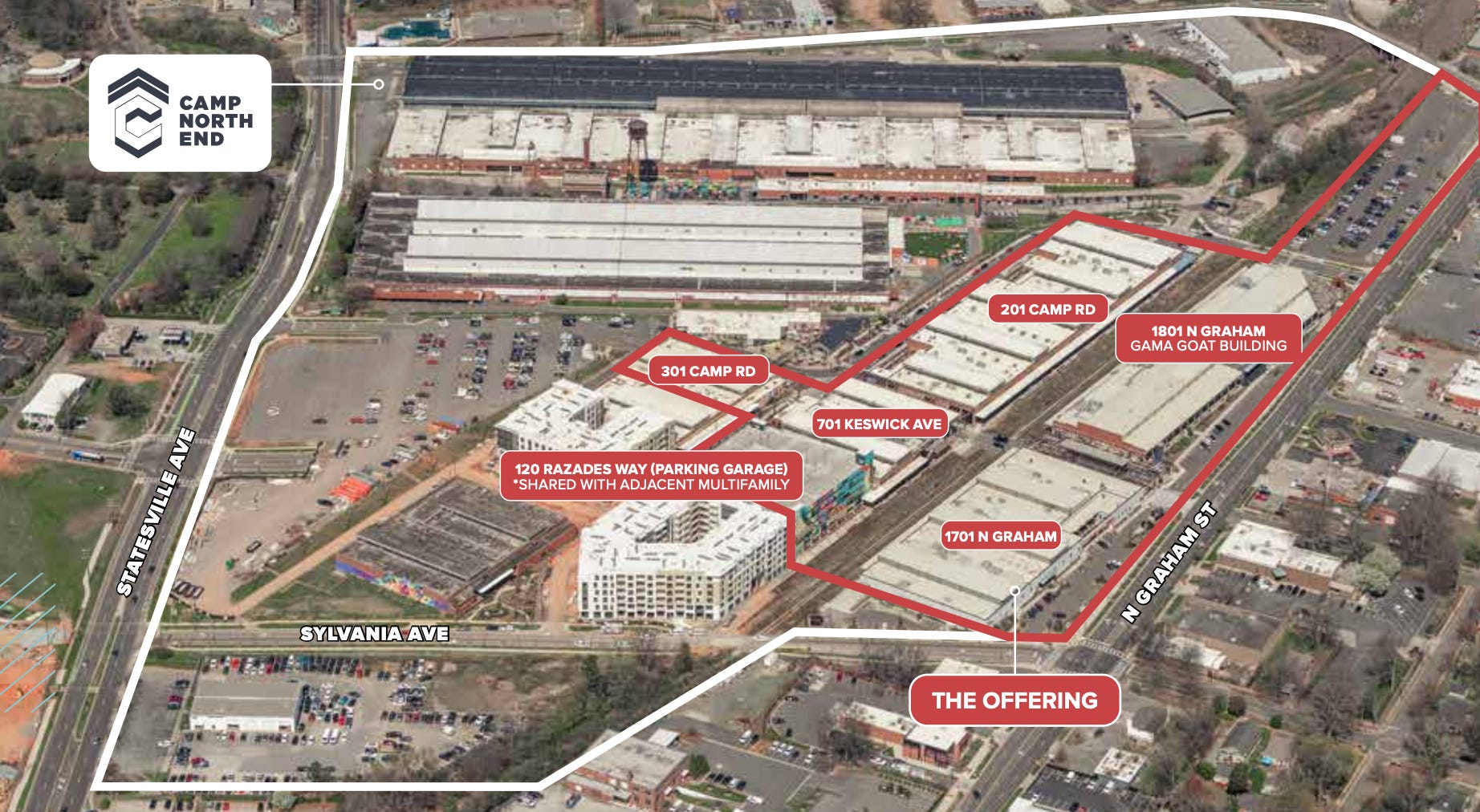 Camp North End investor seeks to sell its stake