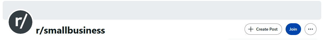Screenshot of the r/smallbusiness subreddit on Reddit, focused on running and growing small businesses.