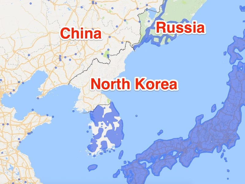 Google Maps Shows Russia's 11-Mile Border With North Korea up Close -  Business Insider