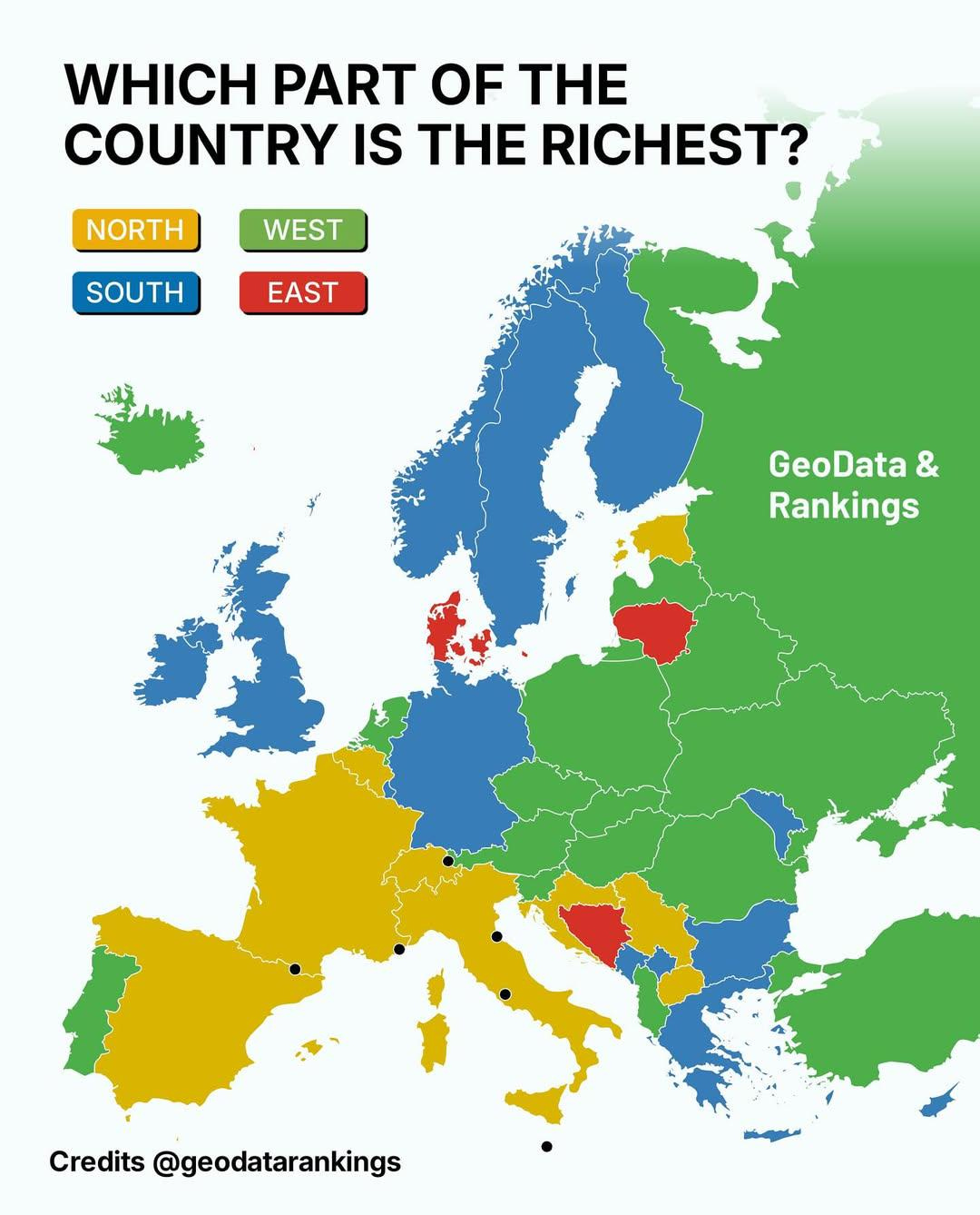 r/MapPorn - WHICH PART OF THE COUNTRY IS THE RICHEST? NORTH WEST SOUTH EAST GeoData & Rankings Credits r/MapPorn - WHICH PART OF THE COUNTRY IS THE RICHEST? NORTH WEST SOUTH EAST GeoData & Rankings Credits