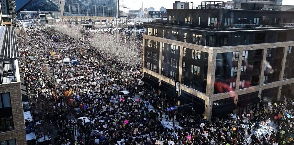 Thousands rally against ICE in Minneapolis amid below-zero temperatures