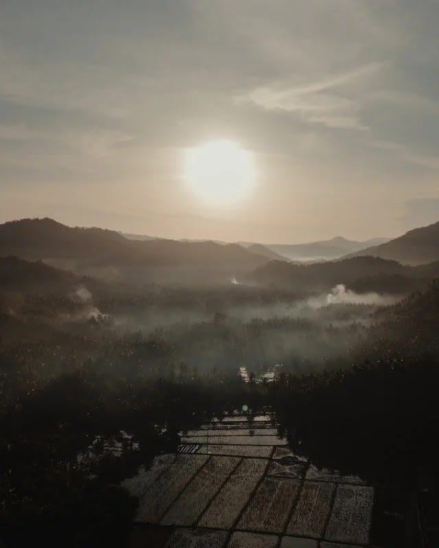 Marinduque Sunrise over rice fields in Marinduque during a long weekend