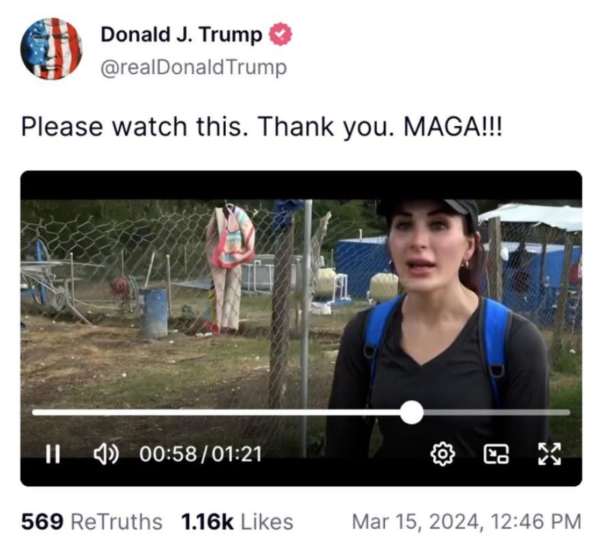 Trump posted Loomer’s anti-migrant video 