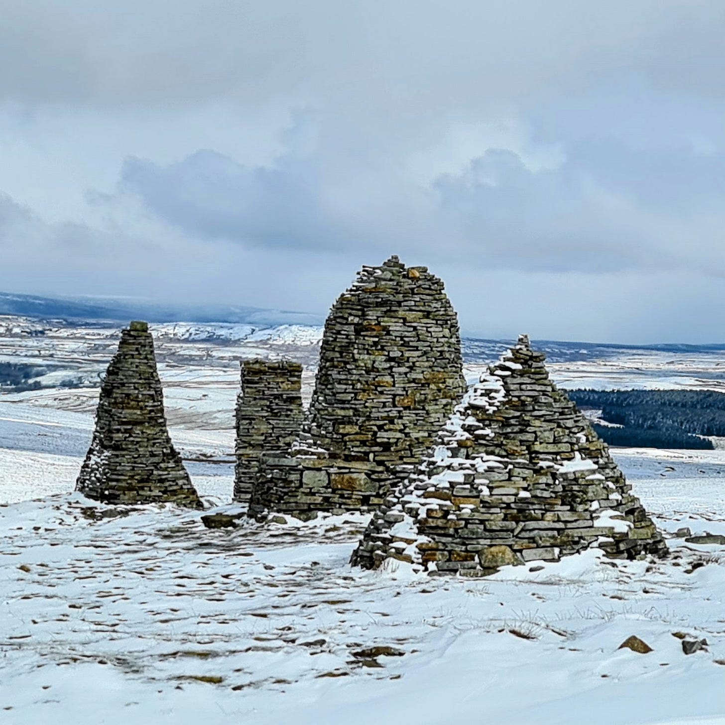 The ancient cairns of Nine Standards Rigg on the border of Cumbria and Yorkshire. ©Lindsay Steel The ancient cairns of Nine Standards Rigg on the border of Cumbria and Yorkshire. ©Lindsay Steel