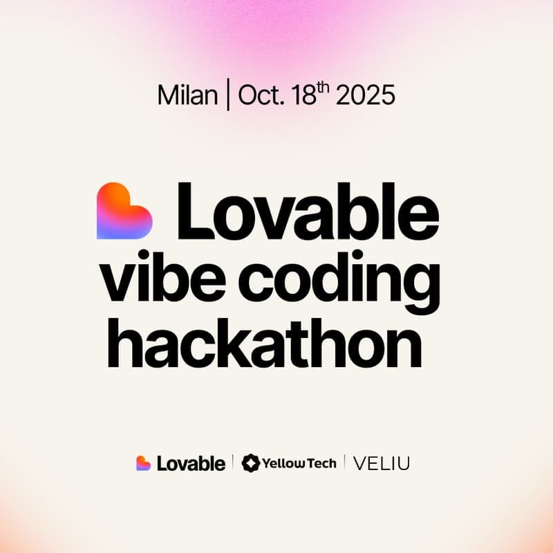 Immagine di copertina per Vibe Coding Hackathon powered by Lovable - Milan 🇮🇹