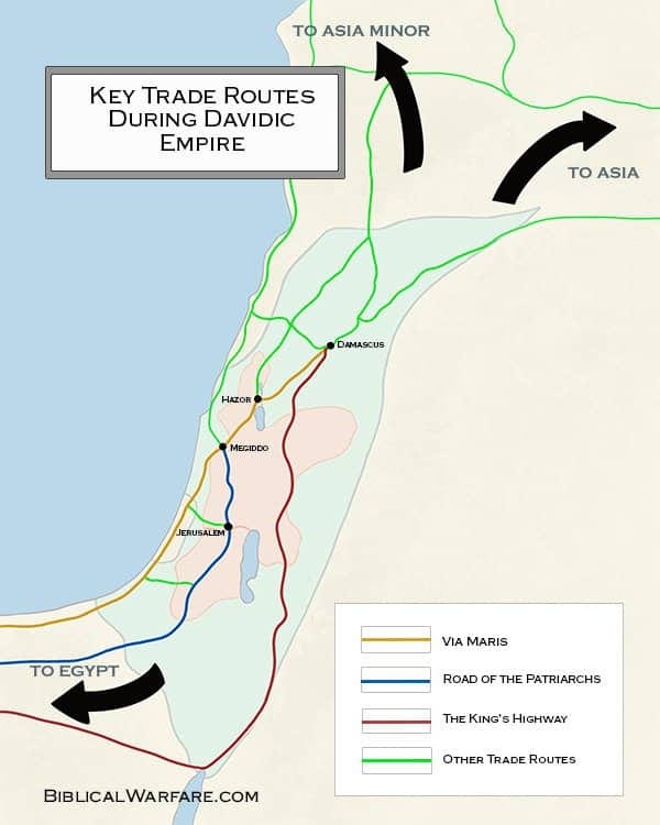 Trade Routes during Davidic Empire Map