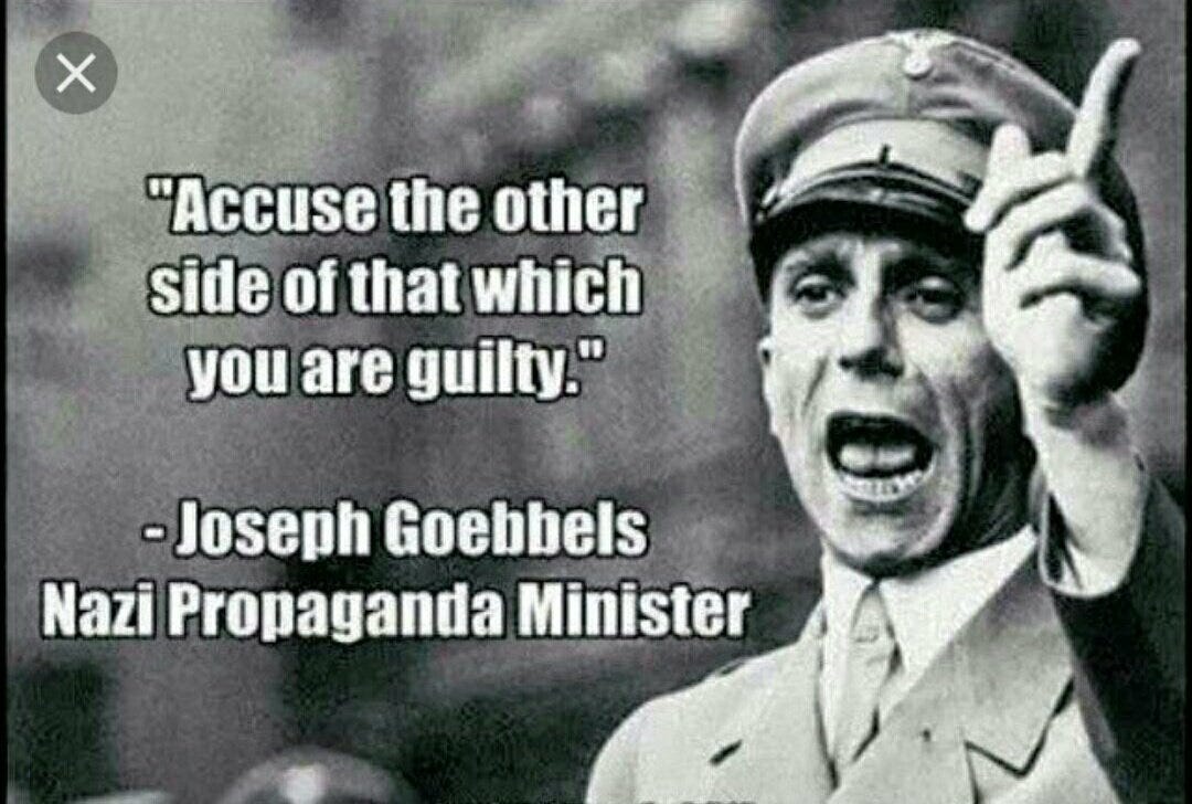 Kamran on Twitter: "I have seen tweets from @BJP4Delhi &amp; @nsitharaman  condemning violence in JNU. Here is what their German Counterpart Goebbels  has to say.. "Accuse the other side of what you