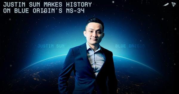 Justin Sun Makes History as Youngest Chinese Commercial Astronaut with Blue Origin’s NS-34 Spaceflight