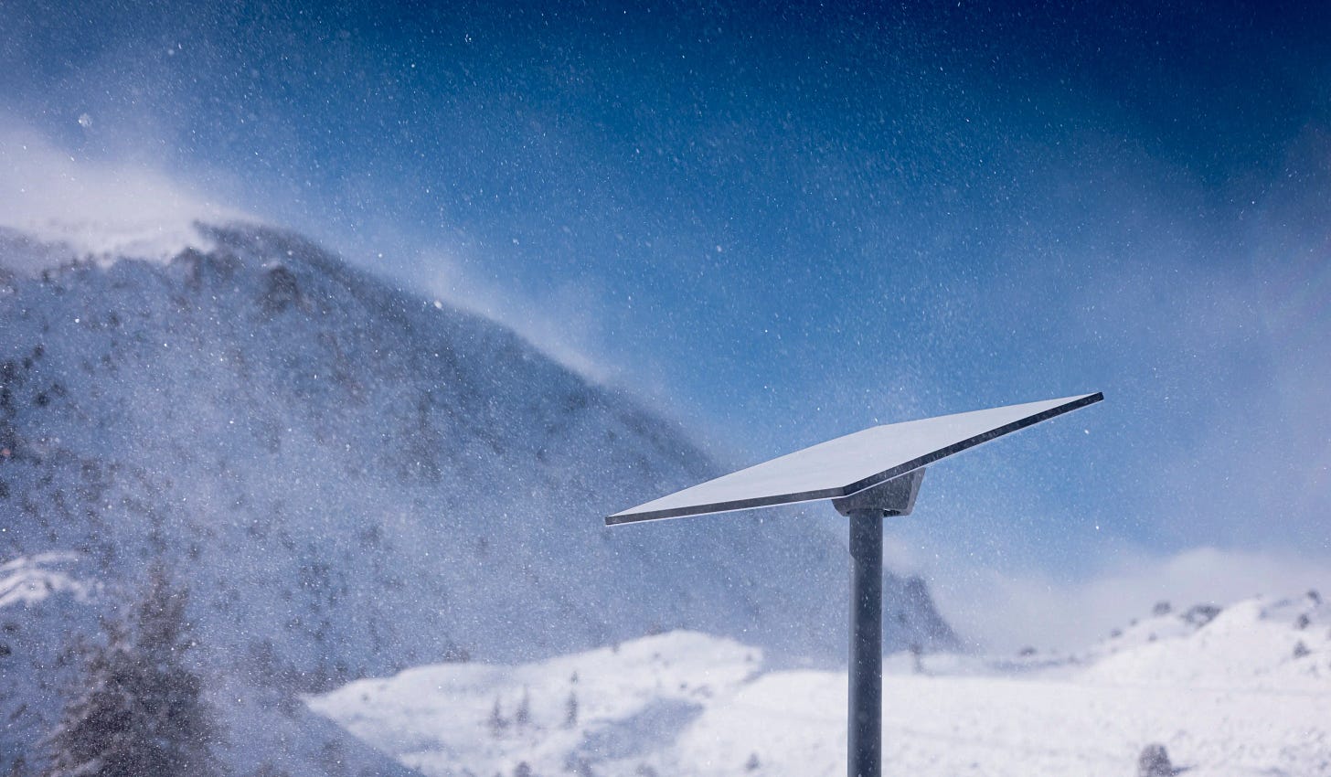 Starlink in snowy mountains Starlink in snowy mountains