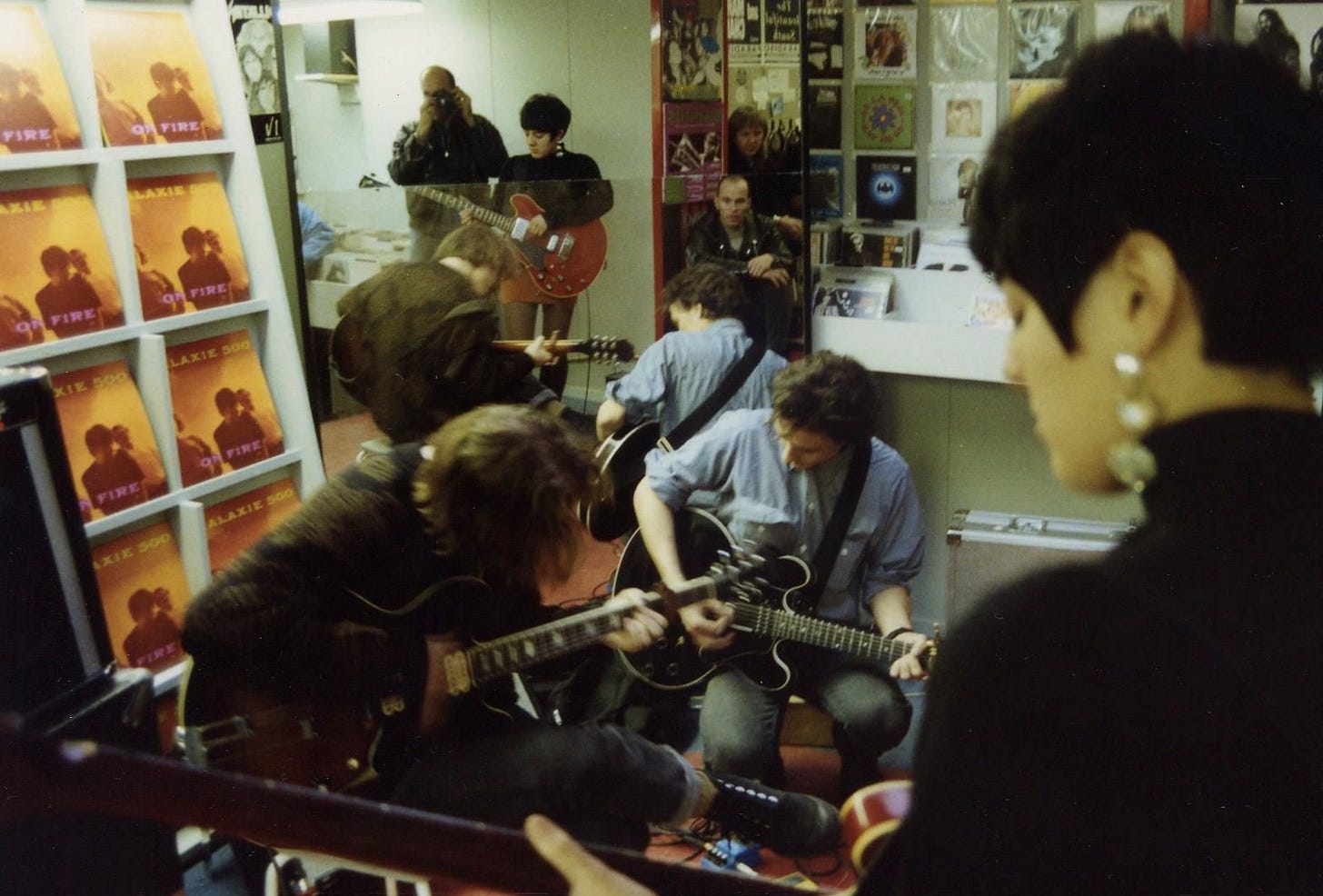 Galaxie 500 doing an in-store promo in Amsterdam (photo: Simon Alexander)