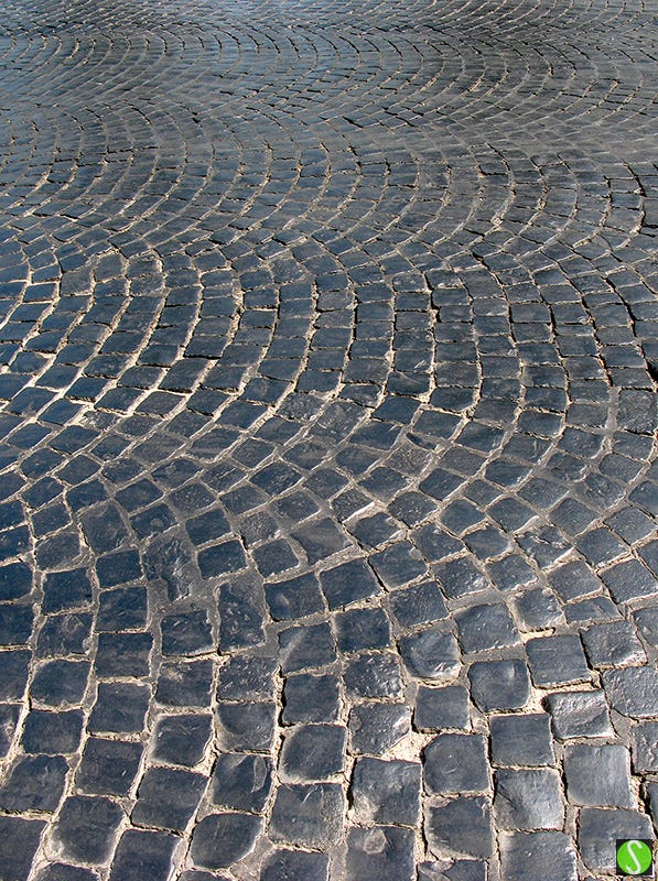 Steve Butcher photo of cobblestone arrangement in Rome