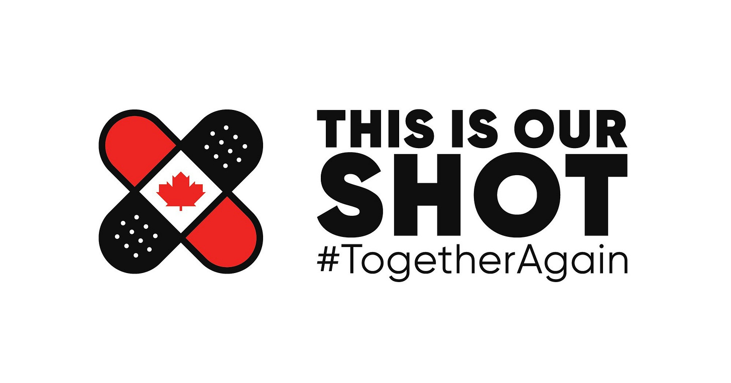 Rallying Canadians to dedicate your vaccination and help get the word out to end the pandemic, together Rallying Canadians to dedicate your vaccination and help get the word out to end the pandemic, together