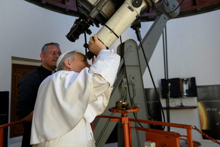 Pope Leo XIV marks 56th anniversary of moon landing with Vatican observatory visit, call to Buzz Aldrin | PBS News Pope Leo XIV marks 56th anniversary of moon landing with Vatican observatory visit, call to Buzz Aldrin | PBS News