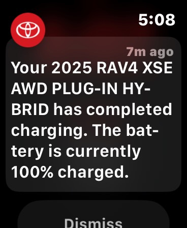 Toyota RAV-4 XSE finished charging Toyota RAV-4 XSE finished charging