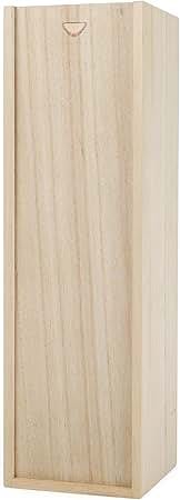 Twine Single Wooden Wine Gift Box with Sliding Lid, Champagne Gift Box, Perfect for Housewarming, Weddings, and Special Celebrations, Holds 1 Bottle, Wine Accessories, Paulownia Wood Storage Boxes