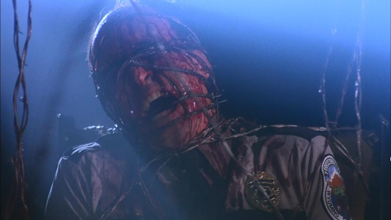Prison is sometimes this bloody and mostly this blue.