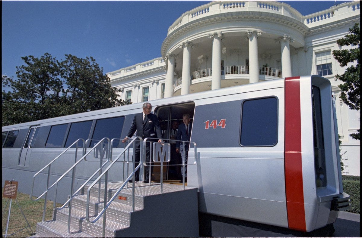 Its understated how important it was for the US to have finished the Great  Society Metros in the 70s. These systems are invaluable today and its all  because we had a president