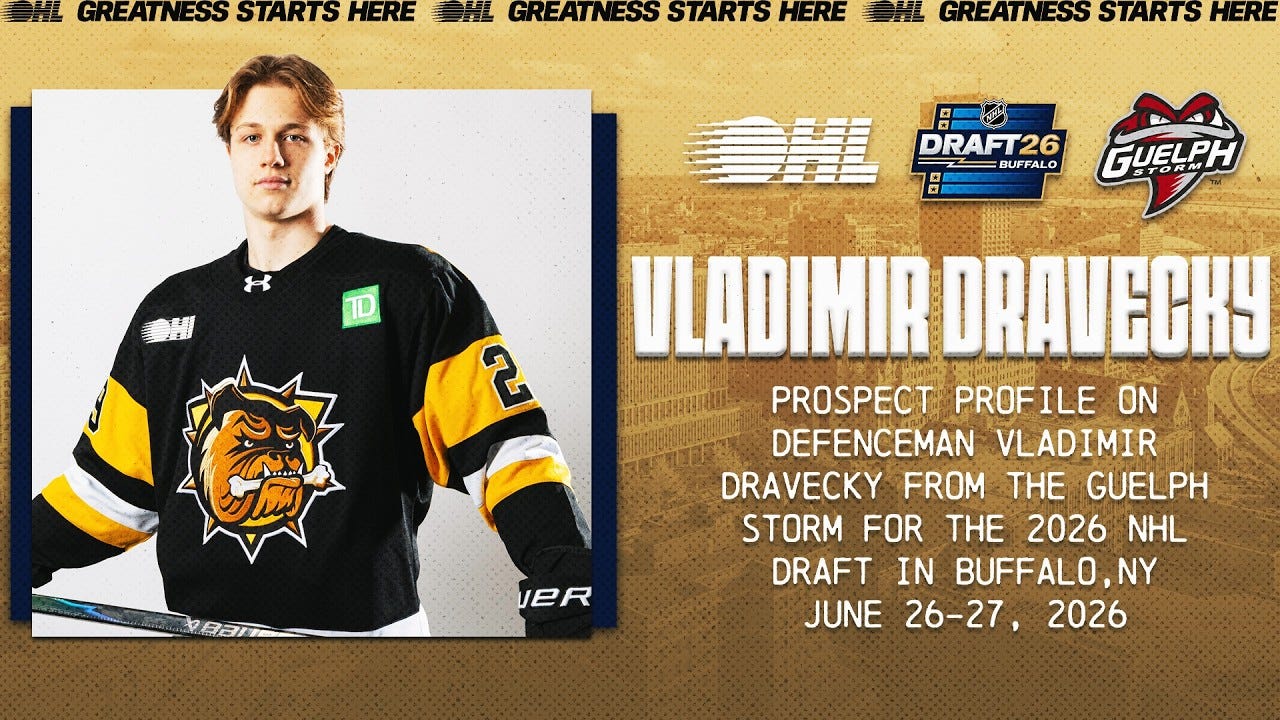 2026 NHL Draft Profile: Vladimir Dravecky – Guelph Storm 2026 NHL Draft Profile: Vladimir Dravecky – Guelph Storm