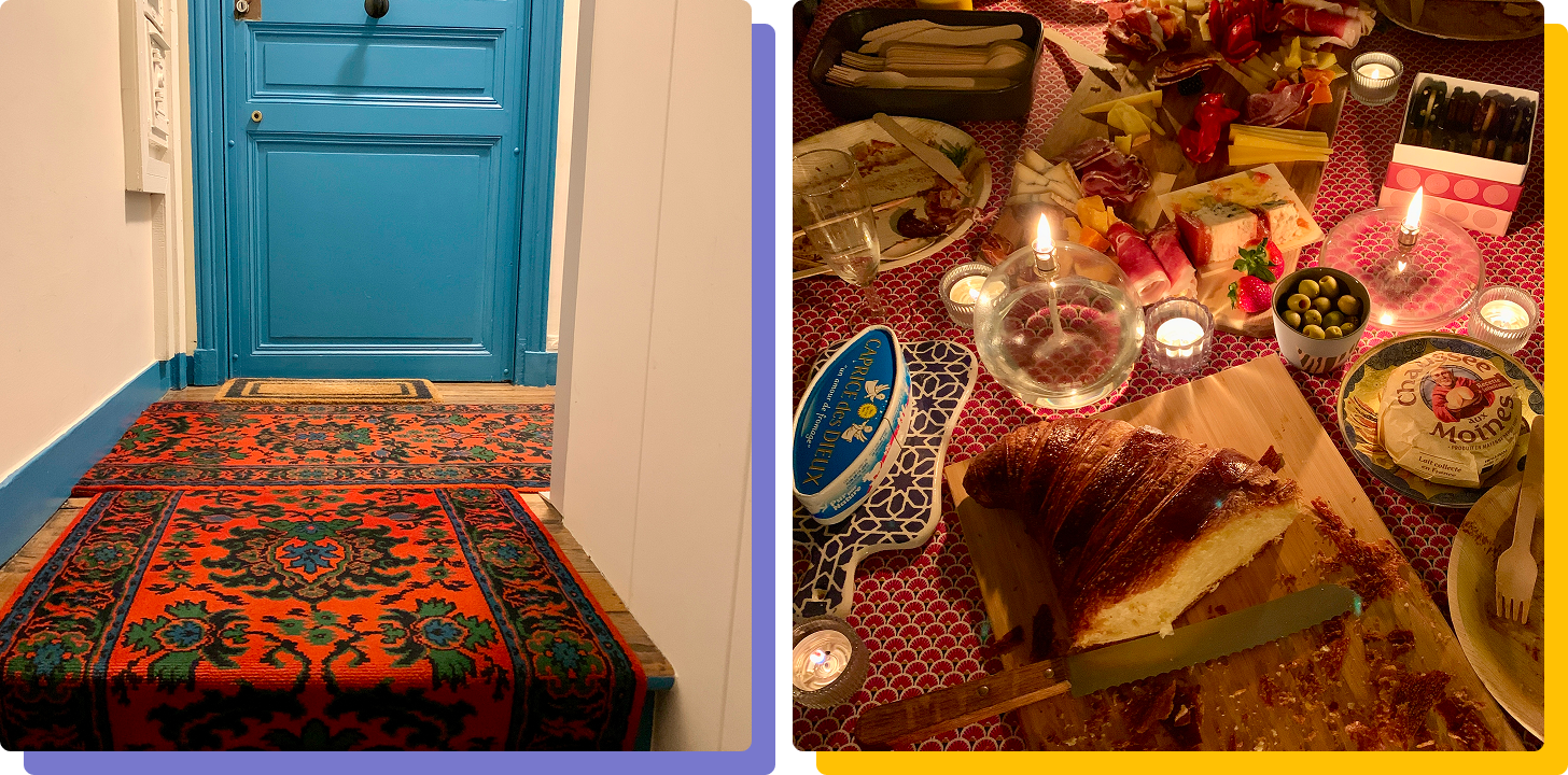 Before and after photos from the gathering