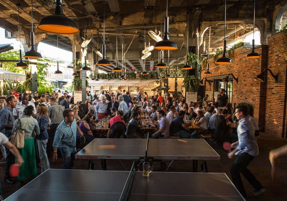 Photo by Markus Marty . Photo by Markus Marty. The Standard Biergarten |  Nyc hotels, Hotel bar, Ace hotel new york