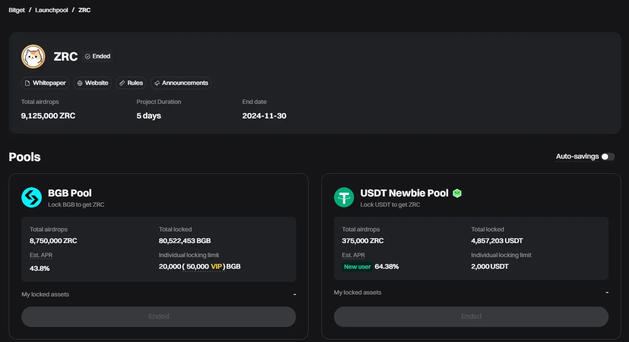 Bitget Launchpool available staking pools