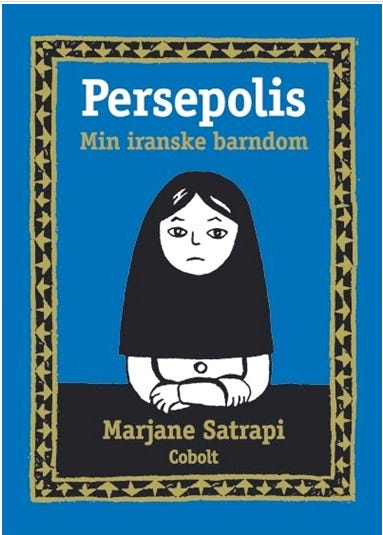 Marjana Satrapi Persepolis, Min iranske barndom og Teheran Tur-retur, 2010 Forlaget Cobolt.er. Uskyldens Kronologi. Roman, Jensen&Dalgaard, 2025. "Knud" og diverse tegninger