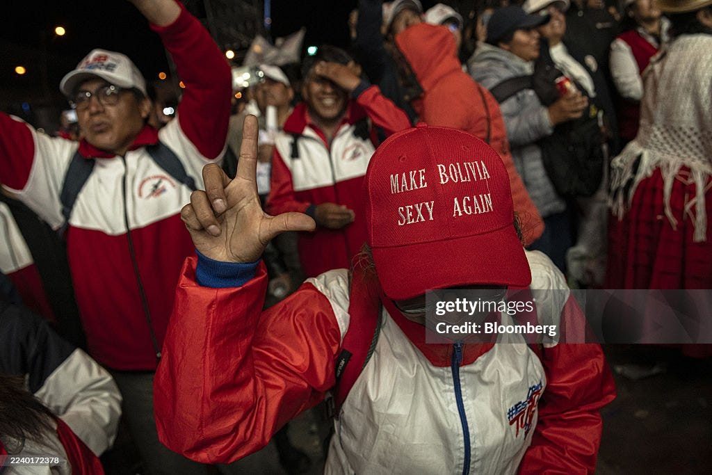 President Candidate Jorge Tuto Quiroga Holds Closing Campaign Rally