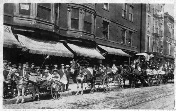 Doyles Rooters Group, Opening Day, 1912.  Photo Credit: Steve Wolter