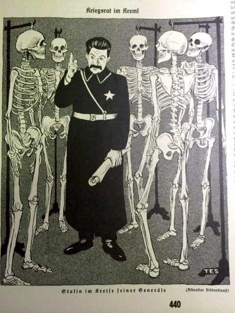 r/PropagandaPosters - Stalin in a meeting with his generals (1930’s, nazi germany)