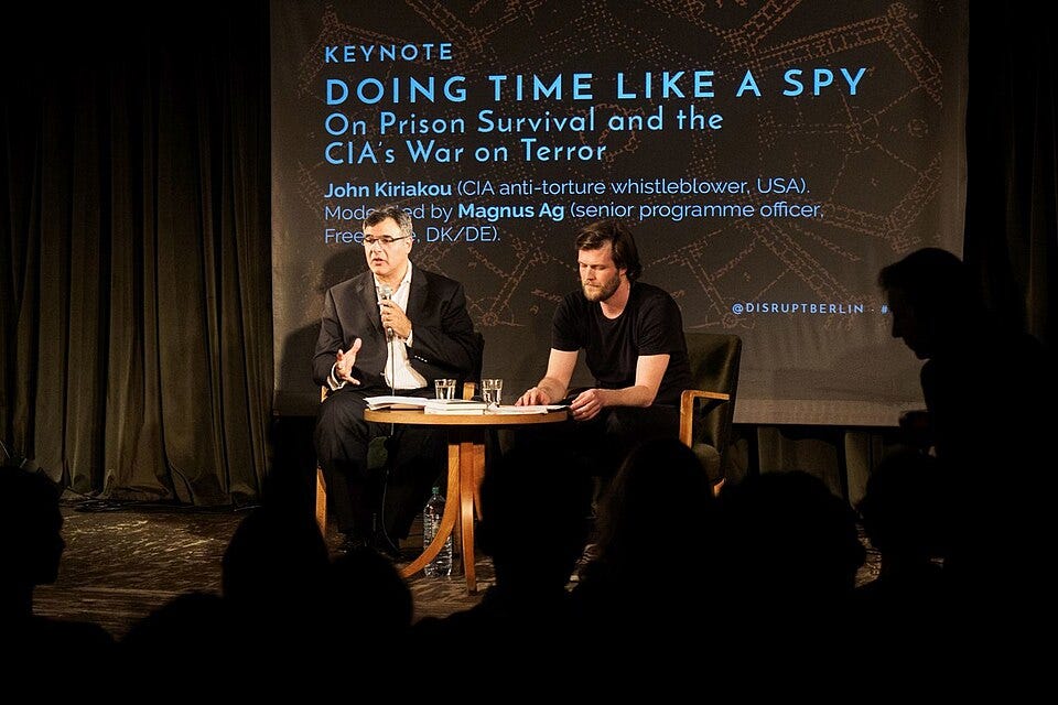 File:John Kiriakou & Magnus AG (CC Thomas Schmidt) at Disruptionlab Prisoners of Dissent 2017-05-12.jpg
