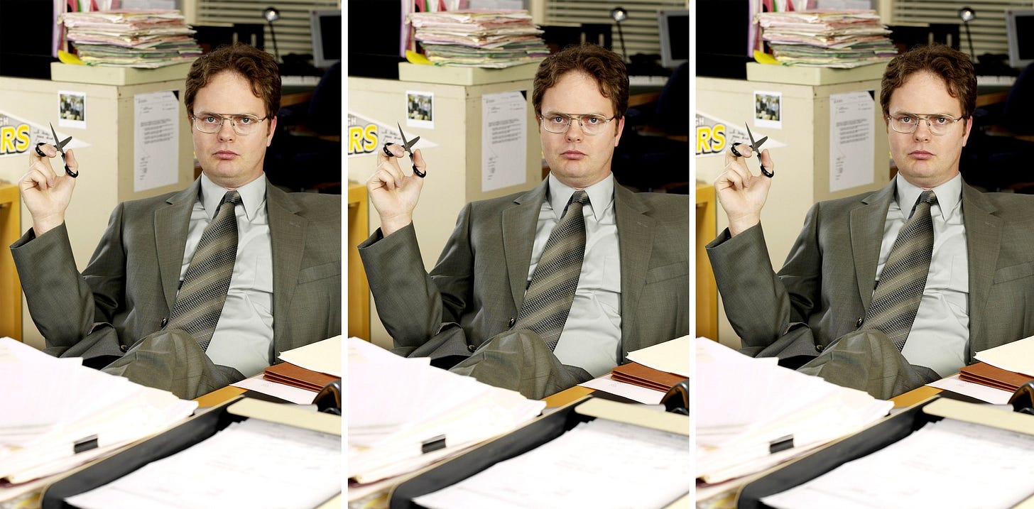Picture of Dwight Shrute in "The Office" Picture of Dwight Shrute in "The Office"