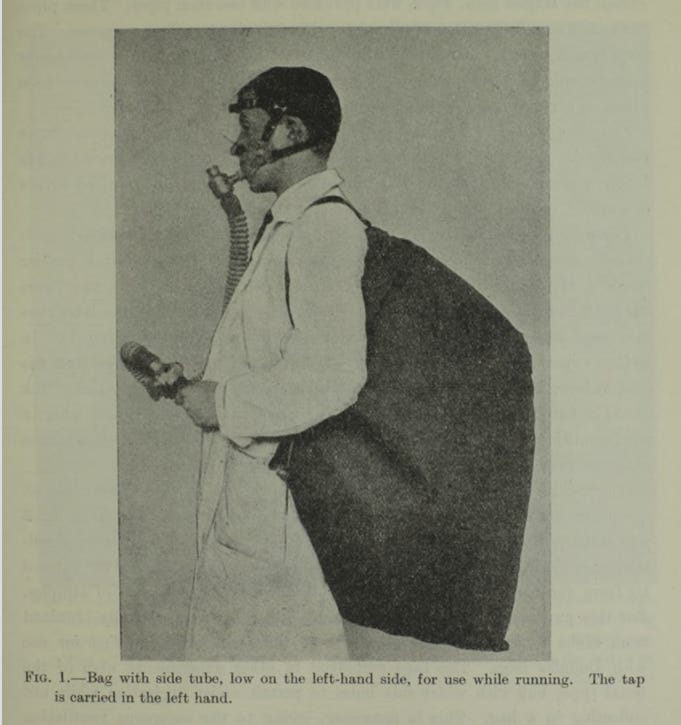 A person wearing a mask and holding a gas mask

AI-generated content may be incorrect.