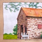Sketching a Stone Smokehouse