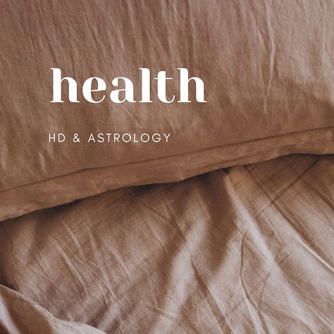 human design, astrology, love, work, expression, health, money
