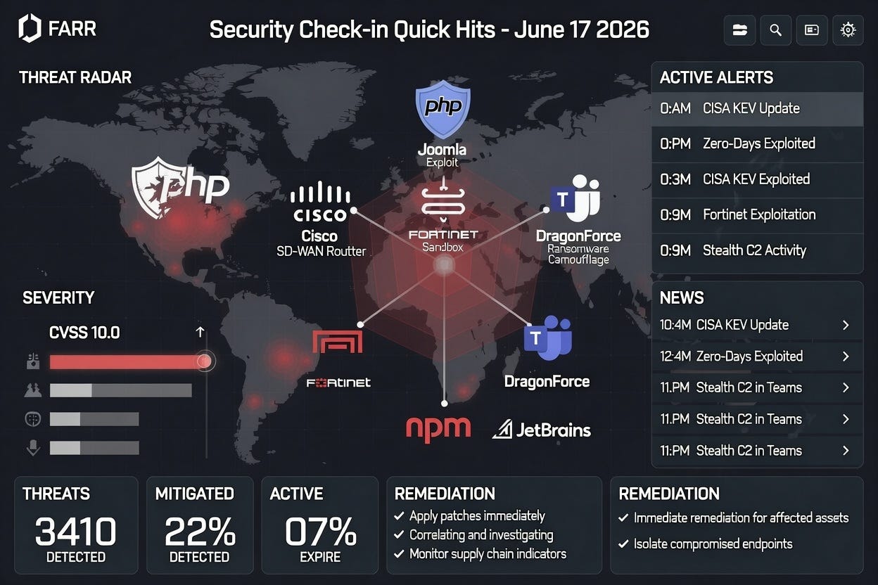 Security Check-in Quick Hits: Joomla Exploits, Cisco & Fortinet Zero ...