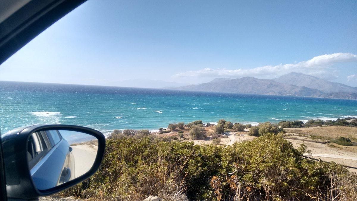 Because of Crete's rugged terrain, you can't see Kommos until you're literally meters from the sand.