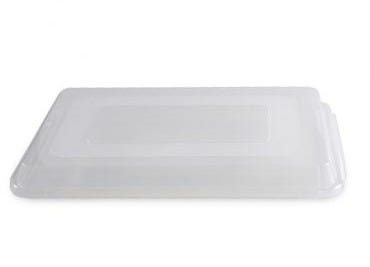 Nordic Ware white plastic half sheet cover with clear center panel and raised edges Nordic Ware white plastic half sheet cover with clear center panel and raised edges